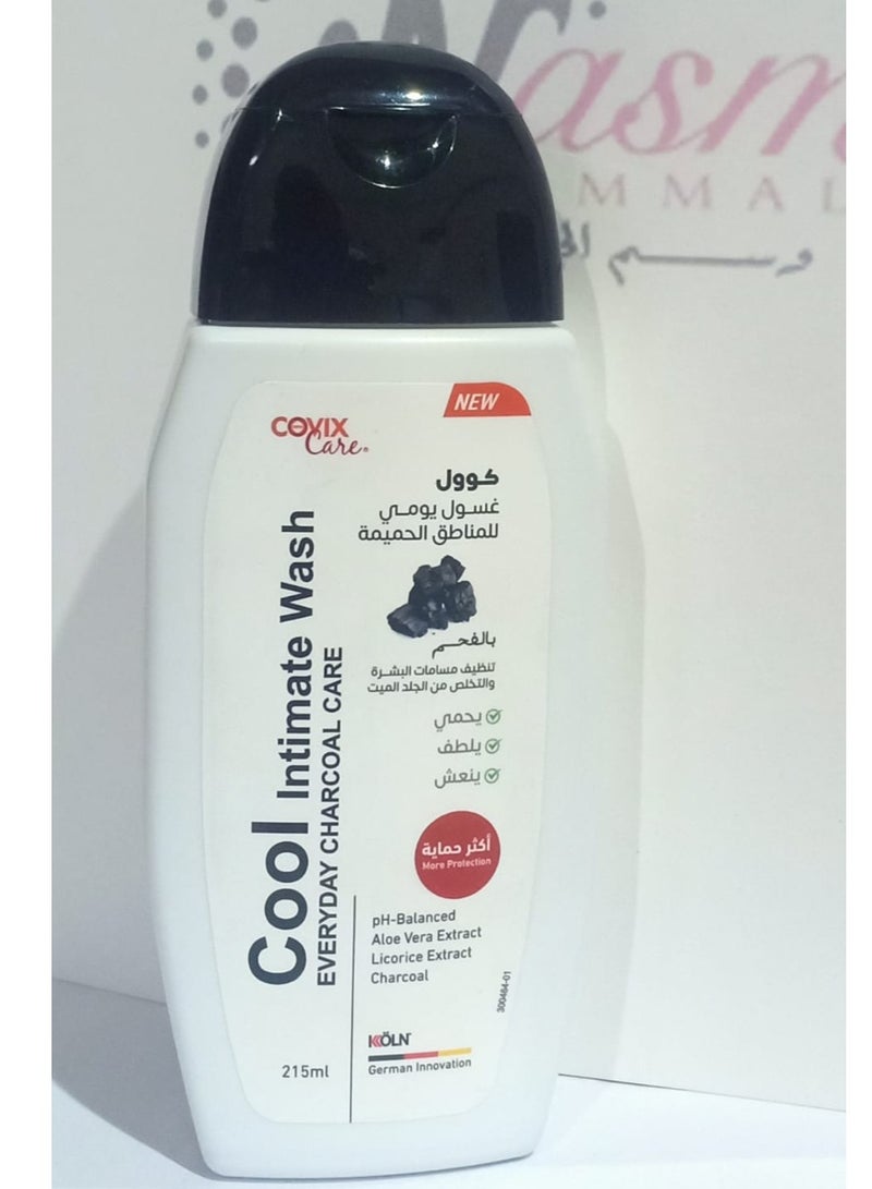 كوفيكس كير غسول بالفحم غسول نسائي للمناطق الحساسة لتفتيح وتوريد المنطقة الحساسة، غسول يومي للمناطق الحميمة ٢١٥ مل - Image 2
