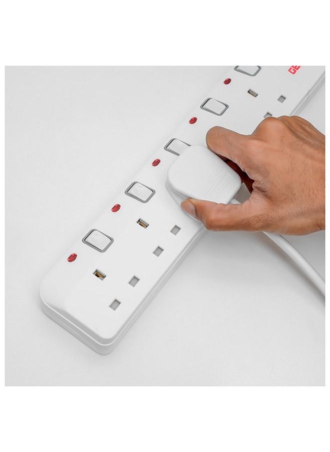 GEEPAS - 5 Way - 5 Meter Cable Power Extension Socket  Portable Multi Socket | Multi Plug Power Cable | High Quality, Heavy Duty Power Switch - Image 1