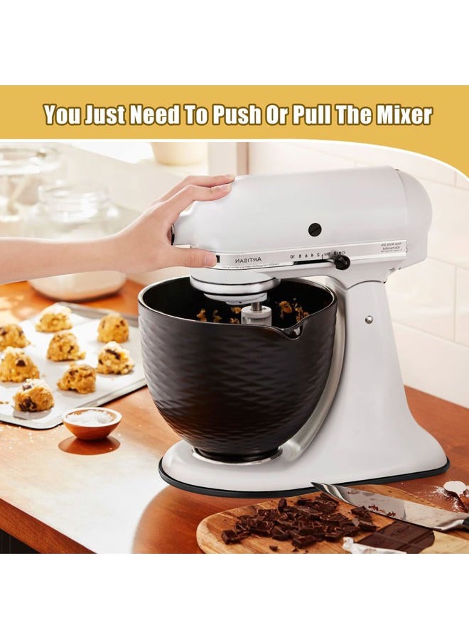 BAKEWAY Metal Mixer Slider Mat for KitchenAid Stand Mixer - Kitchen Appliance Sliding Tray Countertop Mixer Mover Slide Mats Pad Compatible with Kitchen Aid 4.5-5 Qt Tilt-Head Stand Mixer Artisan Classic - Image 3