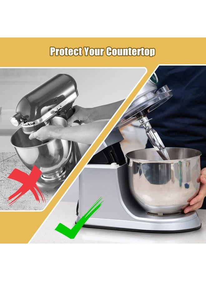 BAKEWAY Metal Mixer Slider Mat for KitchenAid Stand Mixer - Kitchen Appliance Sliding Tray Countertop Mixer Mover Slide Mats Pad Compatible with Kitchen Aid 4.5-5 Qt Tilt-Head Stand Mixer Artisan Classic - Image 2