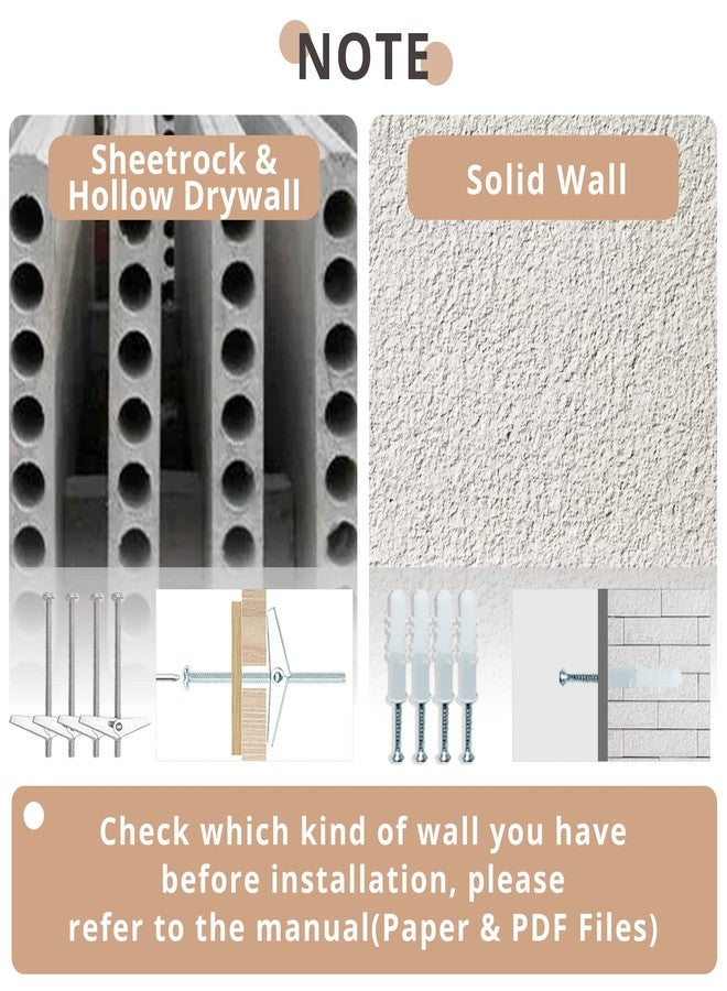 أثاث جداري للقطط من قطعتين من Dvfroy، منصة خشبية كبيرة الحجم للقطط، رف تسلق للقطط، يتضمن نوعين من براغي التثبيت، عمود خدش للقطط، سلم للقطط بثلاث درجات (من اليمين إلى اليسار). - Image 5