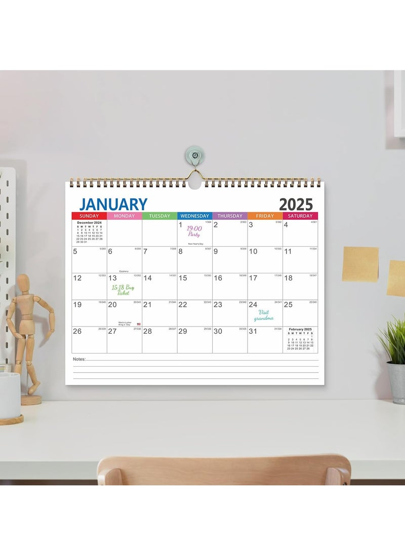 CMGTYYD Wall Calendar, 2025 Calendar Family Planner A3, 14.8" x 11.5"with 18 Month 2025 Calendar Month to View, Family Calendar 2025 2026 Calender from Jan. 2025 -Jun. 2026 for Family Kitchen Home  - Image 3