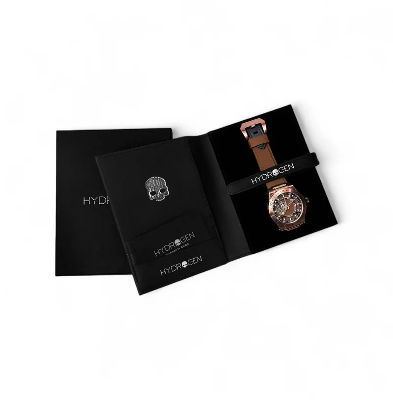Hydrogen Watch Brown/Rose Gold Automatic Vento Brown Duo Watch for Men | Best Price UAE