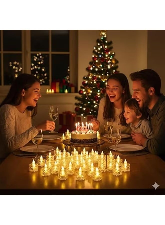 Flameless LED Crystal Tealight Candles (Set of 6) – Battery Operated - Image 2