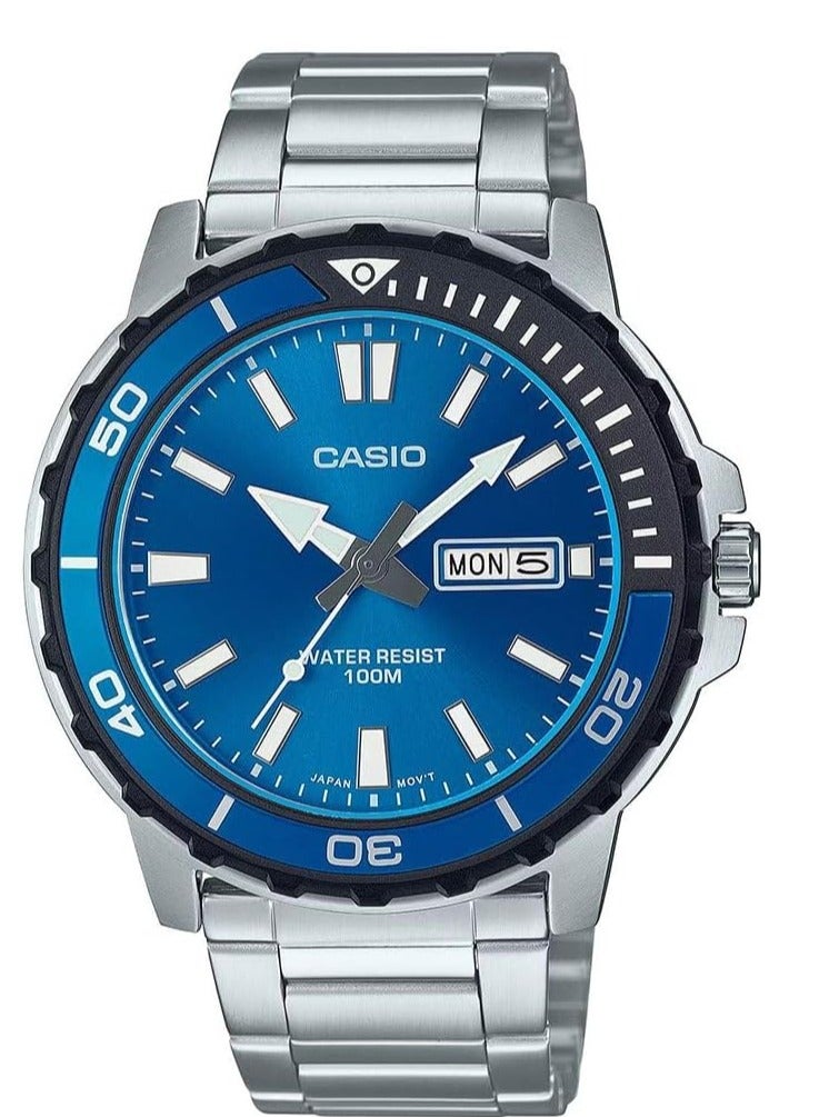 كاسيو ساعة كاسيو للرجال بسوار من ستانلس ستيل موديل MTD-125D-2A1 - Image 1