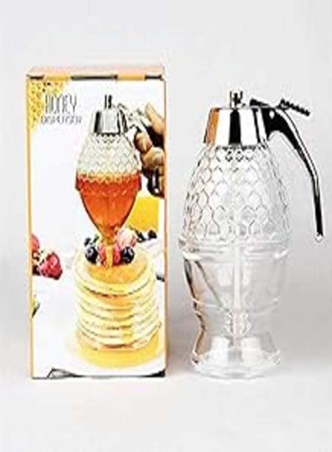 OR Honey Dispenser, Acrylic Syrup Dispenser Container Squeeze Bottle Honey Jar Juice Dispenser Honey Bee Drip Bottle 3088TT