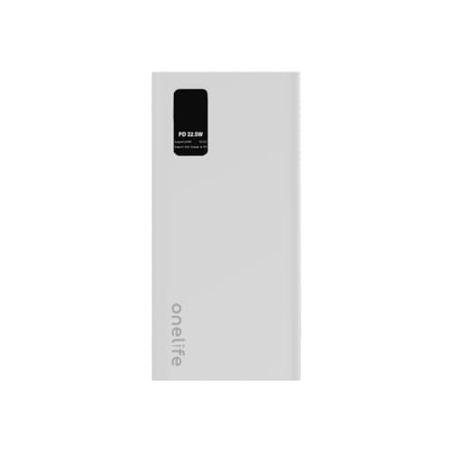 One Life 30000mAh Fast Charging Power Bank | 22.5W QC & 20W PD | Dual Input (Type-C & Micro USB) | 3 Outputs | Power Bank for iPhone, Android, Mobile | Portable & Made in India (White) - Image 2