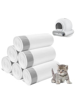 Gogoya 6 Roll Self-cleaning Cat Litter Box Waste Bags,Extra-Thick Cat Waste Bags for Self-Cleaning Cat Litter Box, Drawstring Cat Litter Liner Box Self Cleaning Trash Bags,20" x 18"  - Image 1