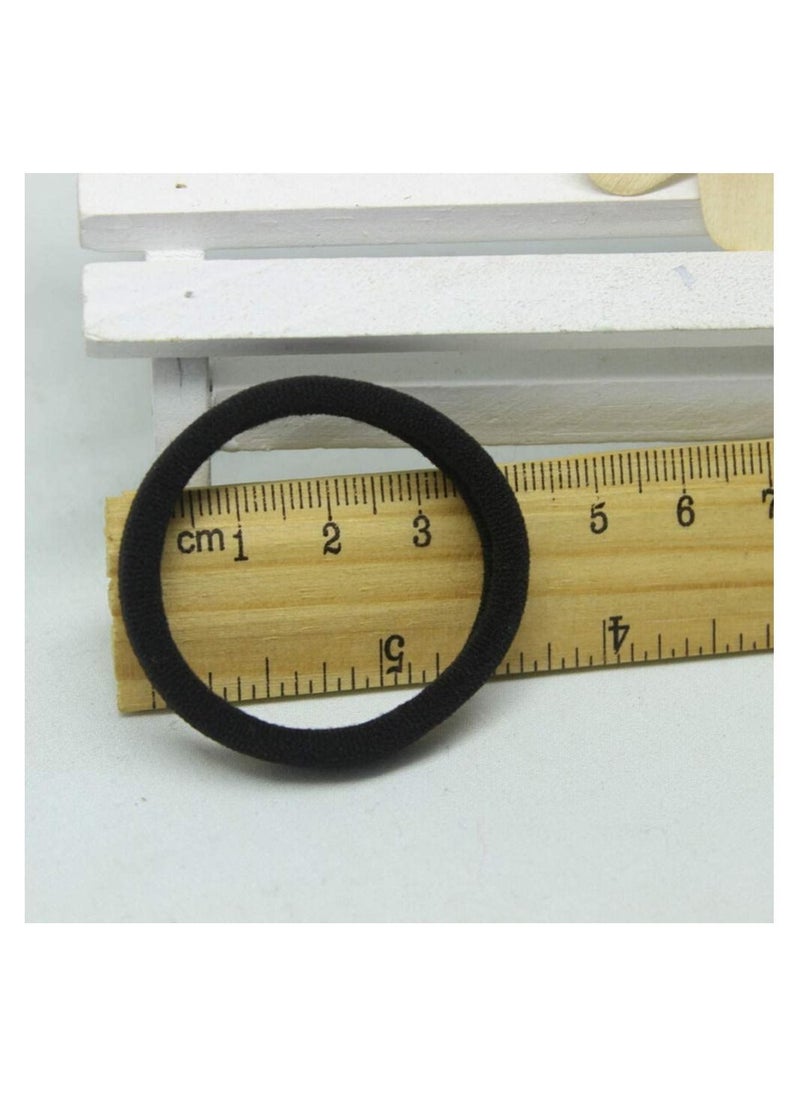 ORiTi Black Hair Ties No Crease,100pcs Elastic Seamless Rubber Hair Bands Not Damage for Toddlers Girls Kids Thick Hair Ponytail Holders Headband Scrunchies Hair Accessories  - Image 5