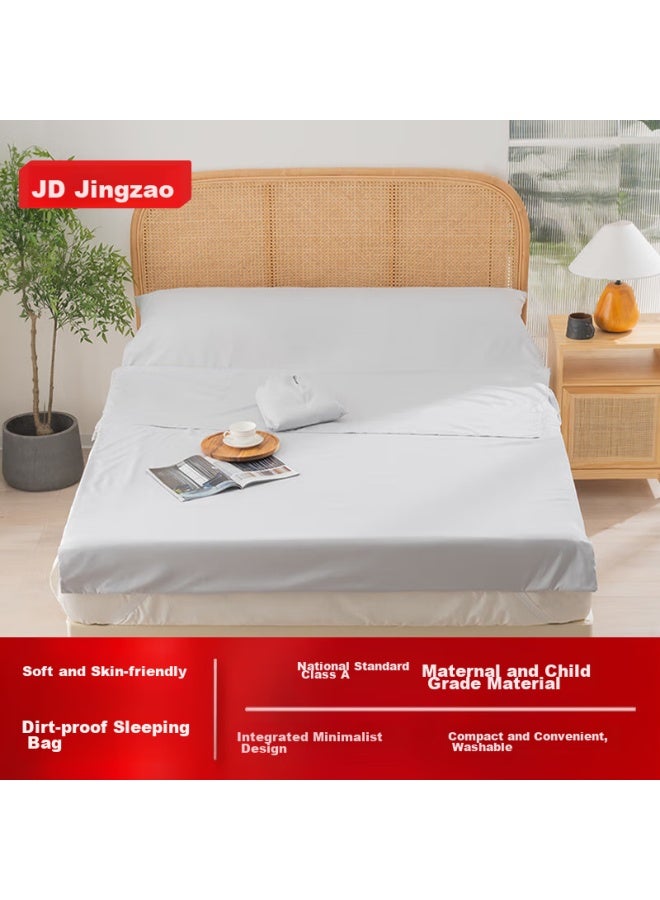 JD.com Jd Jingzao Skin-friendly Dirt-proof Sleeping Bag For Travel, Hotel, Business Trips, Convenient Non-disposable Anti-dirt Bed Sheet And Duvet Cover, Double Size 180cm - Image 1