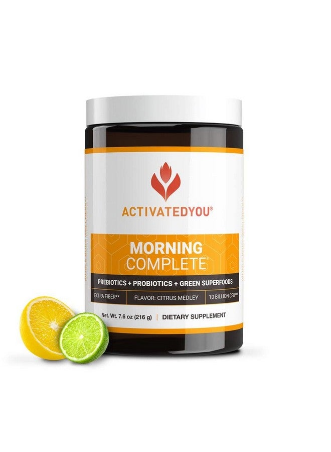 ACTIVATEDYOU Morning Complete Daily Wellness Drink With 10 Billion Cfus Prebiotics Probiotics And Green Superfoods 30 Servings Citrus Flavor - Image 1