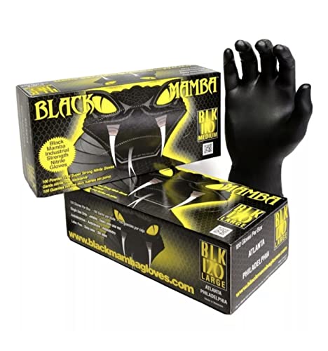 Black Mamba Super Strong Nitrile 100 Glove BOX MEDIUM