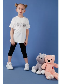 Lela Cotton Crew Neck Short Sleeve Tights Bottom-Top Set Girl's Suit 6212007  - Image 1