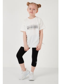 Lela Cotton Crew Neck Short Sleeve Tights Bottom-Top Set Girl's Suit 6212007  - Image 2