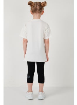 Lela Cotton Crew Neck Short Sleeve Tights Bottom-Top Set Girl's Suit 6212007  - Image 5