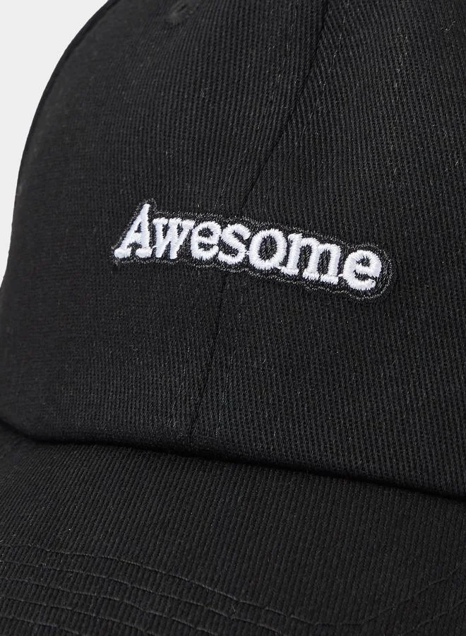 ستايلي Black Embroidered  Baseball Cap