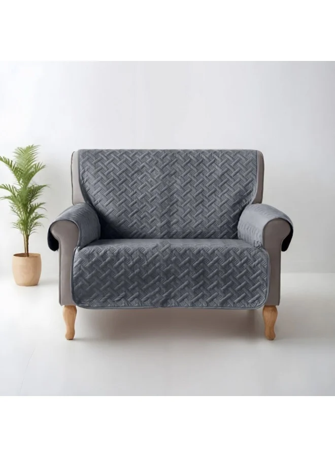 DANUBE HOME Ultra Sonic Sofa Protector For 2 Seater 224x179Cm Grey