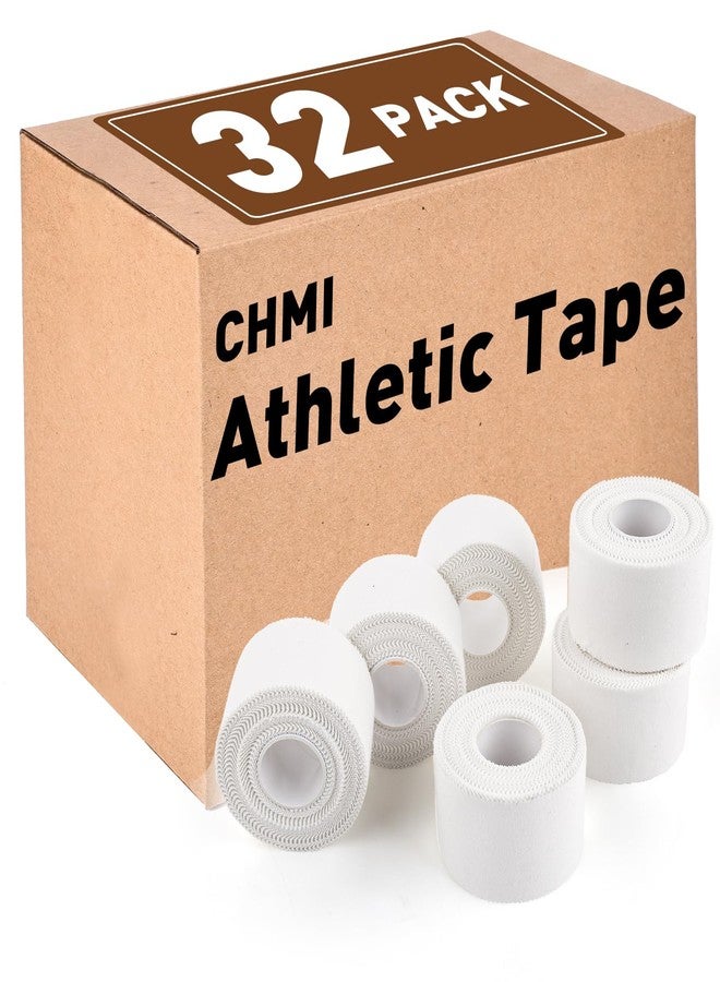 CHMI Athletic Tape,White Sports Tape (32 Pack), 320 Yards Rolls Very Strong Easy Tear NO Sticky Residue Best Tape for Gymnastics Climbing Bat Injuries Medical (1.5 Inch X 320 Yards). - Image 1