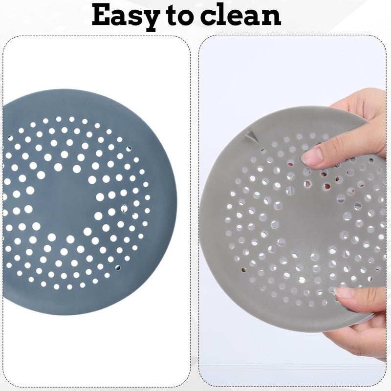 4 Pcs Round Hair Drain Filters With Suction Cup Shower Catchers - Image 5