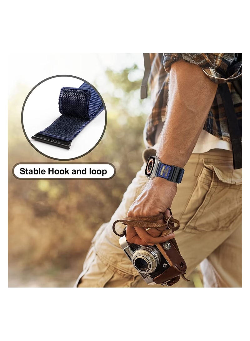 IAF Sport Nylon Watch Band Strap for Apple Watch Ultra 49mm/45mm/44mm/42mm Soft Loop Adjustable iWatch Series 8/Ultra/7/SE/6/5/4/3/2/1 - Image 2