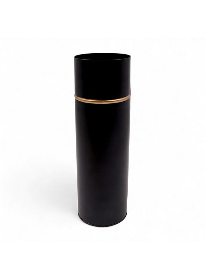 Hosley - 14In H Galvanized Metal Vase With Pvc Liner, Ideal Gift For Wedding Home Office Party Dyi Garden Patio - Image 1
