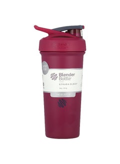 BlenderBottle Blender Bottle, Strada Sleek™, Insulated Stainless Steel, Raspberry, 25 oz (740 ml)  - Image 1