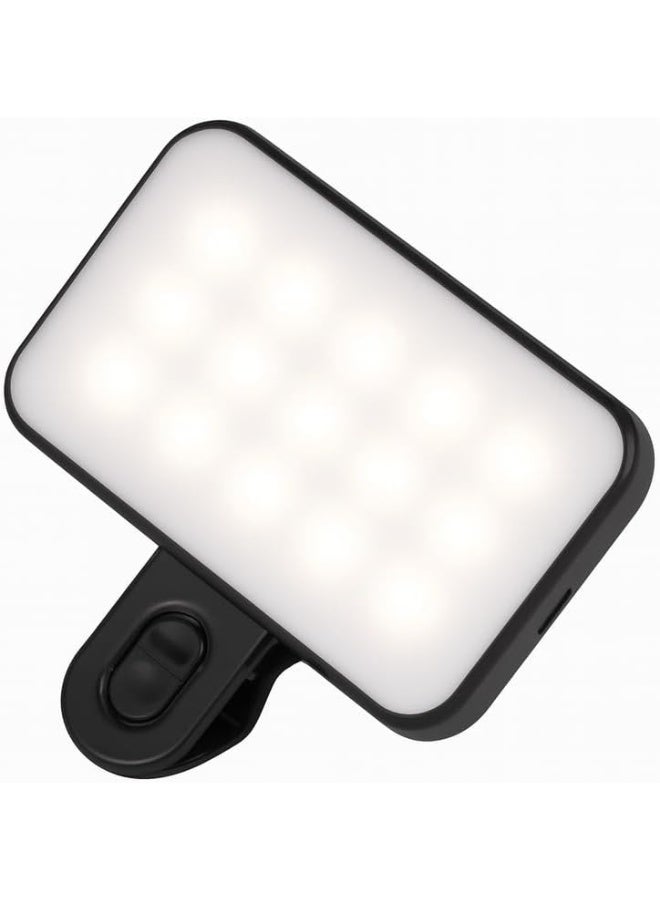 LED Selfie Light with Clip - 3 Light Modes, Rechargeable Portable Clip on Light for Phone/Tablet/Laptop - Image 2