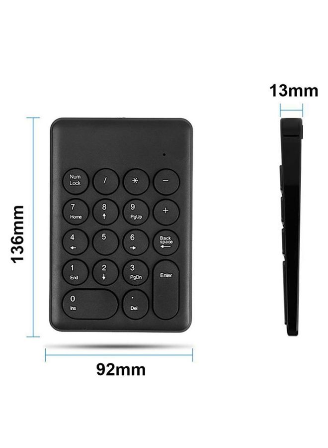BURAQ 269 18 Keys Accounting Bank Engineering Wired Mini Chocolate Numeric Keypad, Cable Length: 1.25m(Black)  - Image 3
