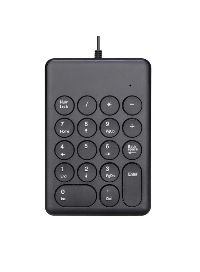 BURAQ 269 18 Keys Accounting Bank Engineering Wired Mini Chocolate Numeric Keypad, Cable Length: 1.25m(Black)  - Image 1
