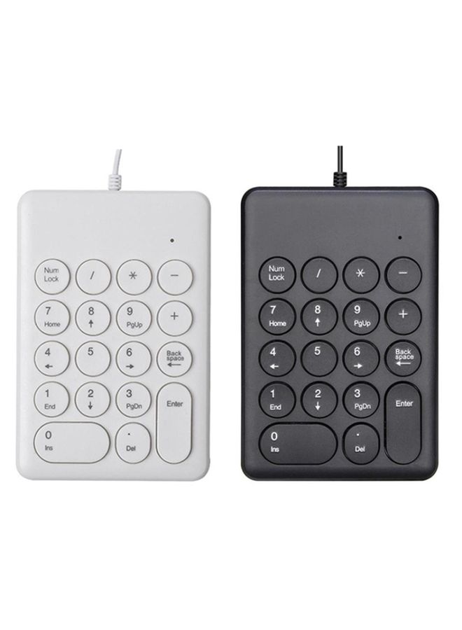 BURAQ 269 18 Keys Accounting Bank Engineering Wired Mini Chocolate Numeric Keypad, Cable Length: 1.25m(Black)  - Image 2