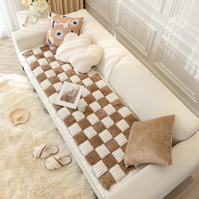 HOMEREFROM Pet Couch Cover for Sofa, Dog Cover for Couch, Washable Pet Couch Covers for Large Dogs, Anti-Slip Dog Bed Mat for Couch (27x59 inch, Dark Coffee) - Image 5