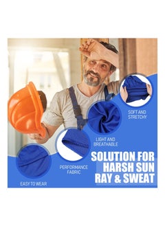 Y&D Hard Hat Helmet Liner, Neck Protector Cover, Cooling Sweat-absorbent and Breathable Skull Cap Elastic Sun Shade Cycling Running for Fishing Riding (3 Pcs)  - Image 3