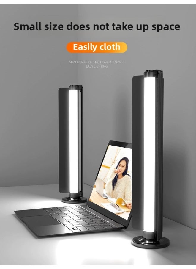 General - Desktop Computer Live Led Double Row Fill Light Live Room Background Lighting Light Anchor Atmosphere Desktop Stick Light-Specifications:Upgraded Supplementary Light (three-color Stepless Dimming) - Image 1