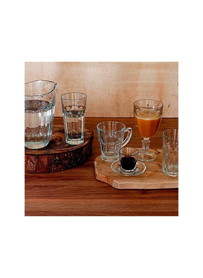 S-TOP Glass Casablanca Tempered Long Glass 3 Pieces, Clear - Image 3