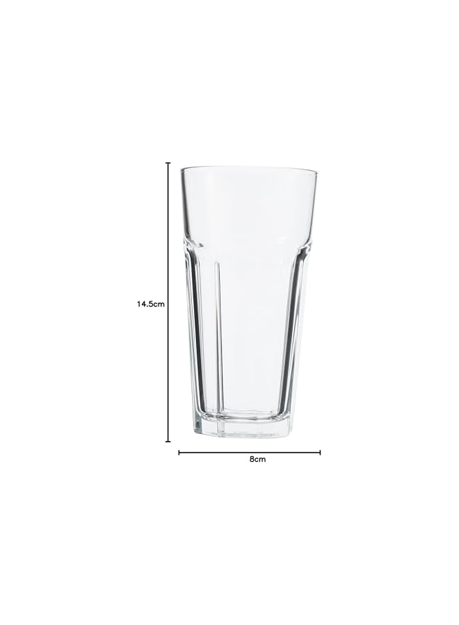 S-TOP Glass Casablanca Tempered Long Glass 3 Pieces, Clear - Image 5