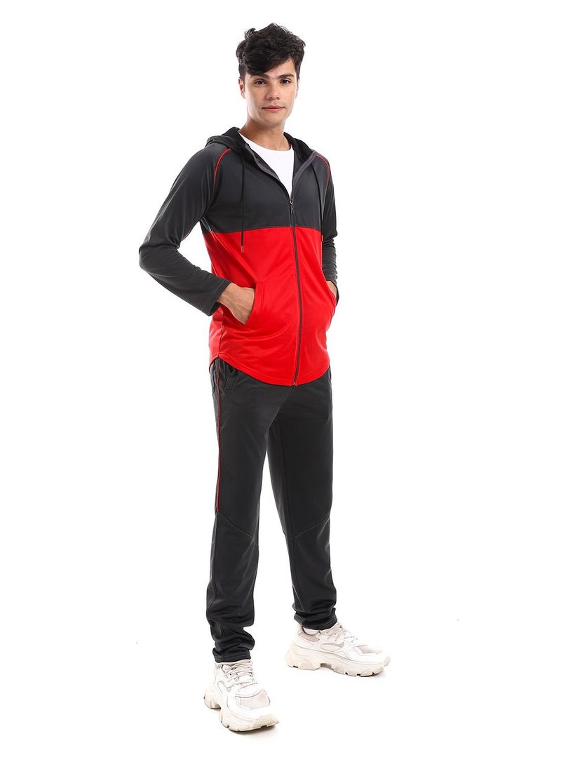 Caesar Hoodie With Pants Training Suit And Lined Design  - Image 2