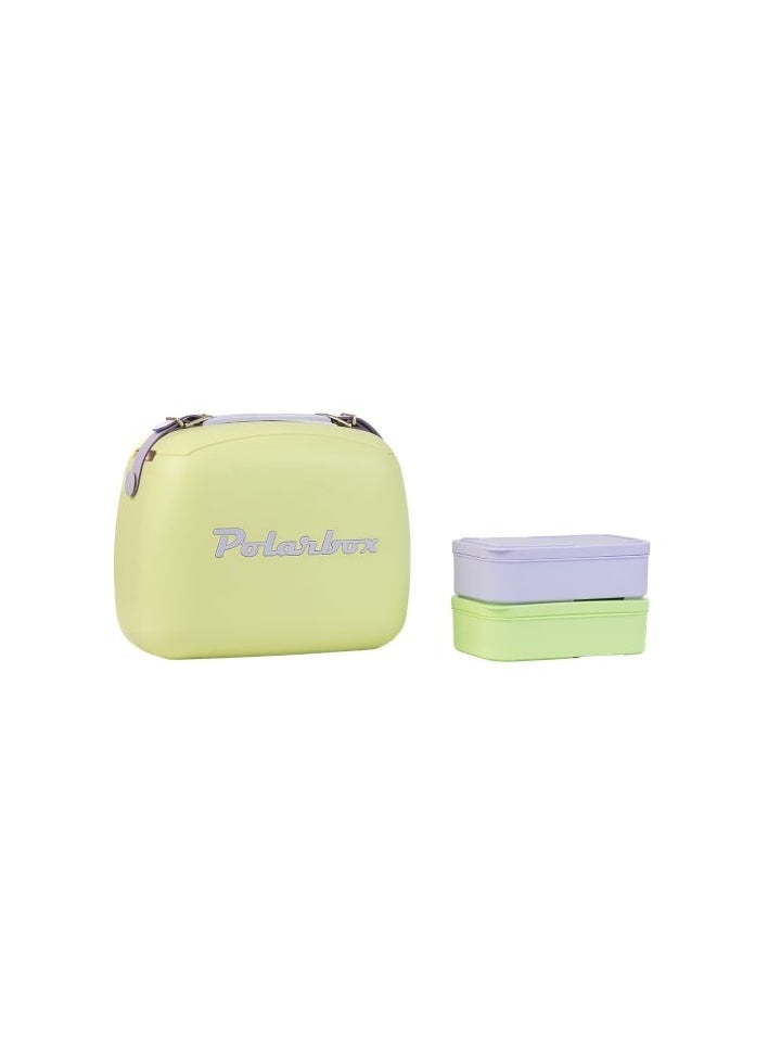 Polarbox Polarbox 6L Summer Pop Cooler Bag – Lime & Lilac | Insulated Lunch Bag with 2 Stackable Containers | Stylish Thermal Picnic & Beach Cooler  - Image 2