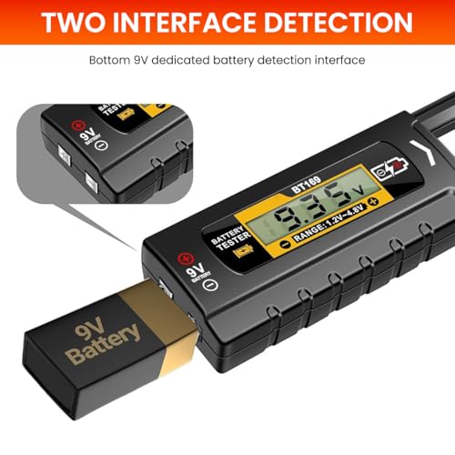 Serplex® Battery Tester LCD Digital Battery 1.4-4.8V Quick Response Battery Capacity Analyzer Push-up Battery Load Tester Pocket Portable Battery Checker for AA, AAA, C/D//PP3 Battery - Image 3