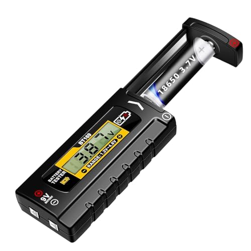 Serplex® Battery Tester LCD Digital Battery 1.4-4.8V Quick Response Battery Capacity Analyzer Push-up Battery Load Tester Pocket Portable Battery Checker for AA, AAA, C/D//PP3 Battery - Image 1