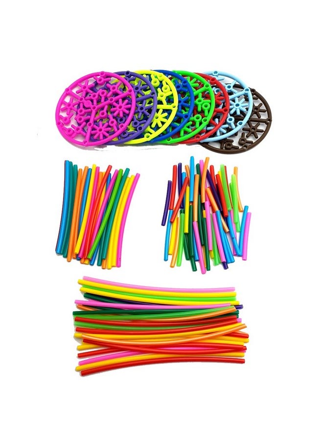 ToyKraft - ToyKraft - Clever Connections 275 Pcs Straw Connector Stem Building Construction Toys for 7 Year Old Kid,Multicolor - Image 1