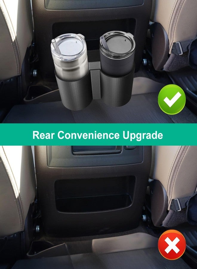 THXCHER Rear Dual Cup Holder Compatible with Chevrolet Yukon Denali Tahoe Suburban and GMC Sierra Silverado 2015-2020, 3-Inch Cupholder Durable Plastic - Image 3