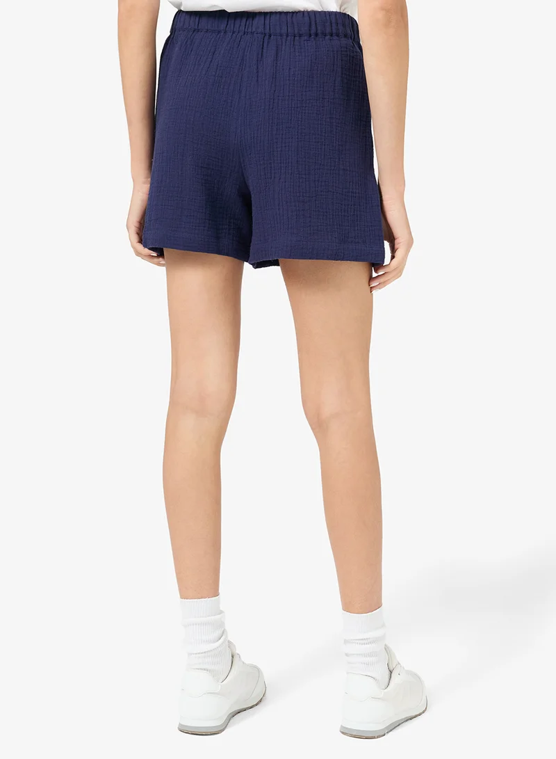 Calvin Klein Jeans Evening Blue Double Gauze Shorts for Women | Best Price UAE