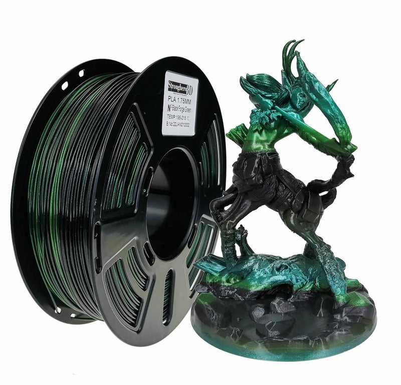 Stronghero3D PLA 3D Printer Filament 1.75mm,Sparkling Glitter Chameleon,Color Change with Angel,Galaxy starly,Green Black Filament,1kg(2.2lbs) Accuracy +/-0.05mm for ender3 Cr10 Sovol - Image 2