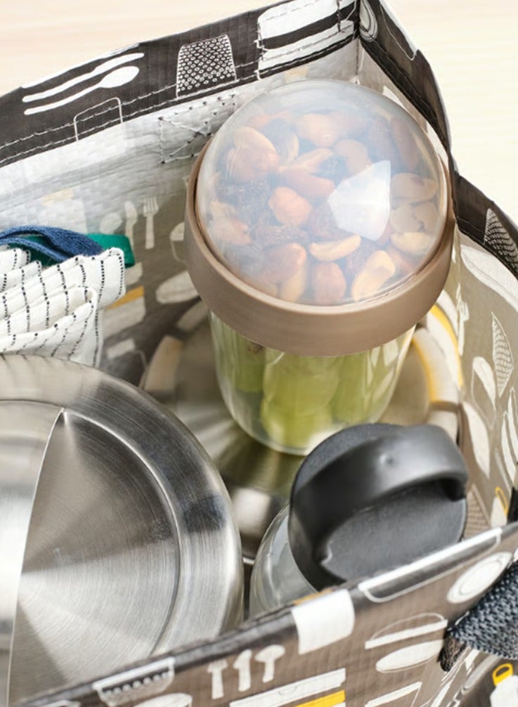 أيكيا سبليتيرني - حاوية وجبات خفيفة - شفافة/رمادي فاتح-بني - 300 مل. - Image 2