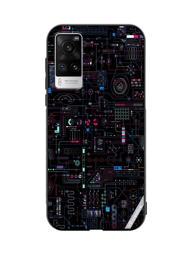 VR CREATIVE Protective Case Cover For Vivo X60 Pro Circuit Board Design Multicolour - Image 1