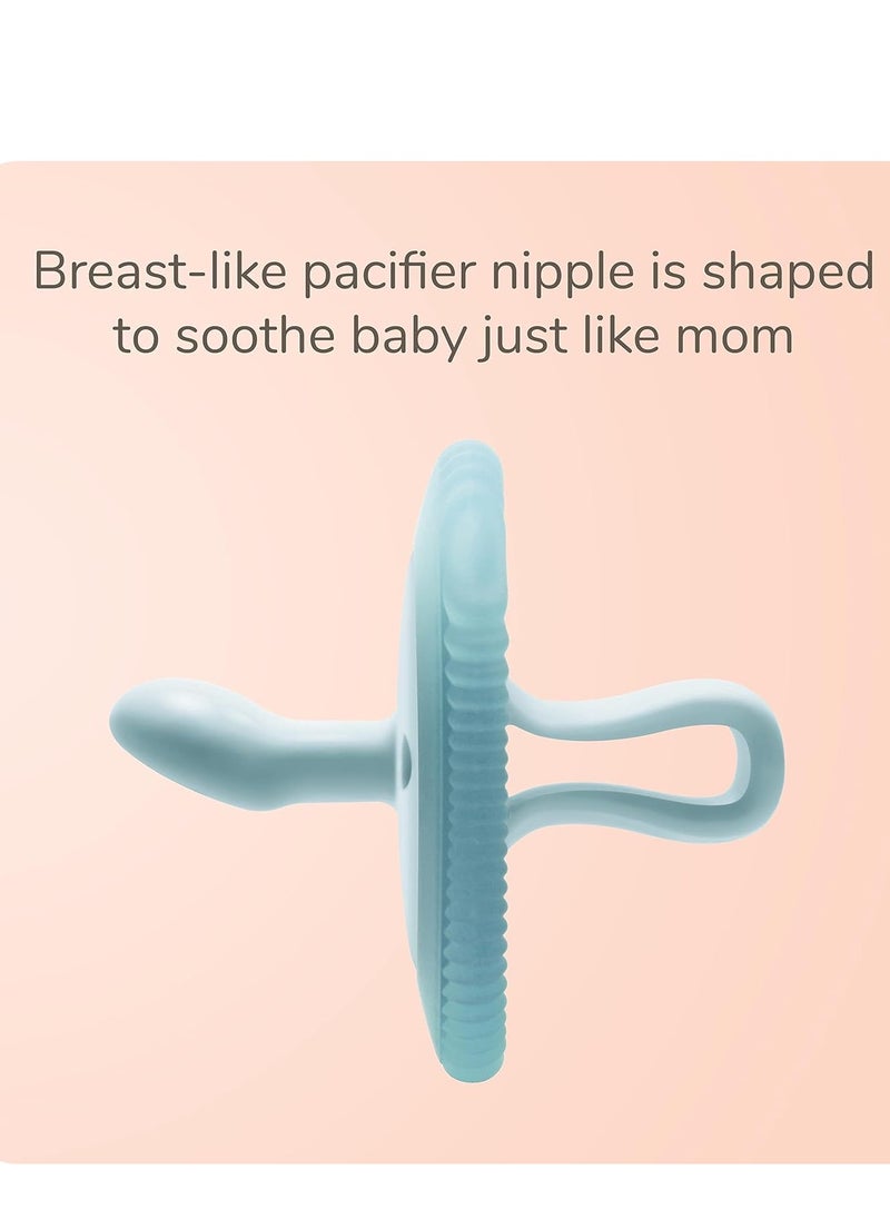 NUK - NUK Comfy Duet 100% Silicone Soother 2-in-1 Pacifier and Teether 0-12 Months - Image 1
