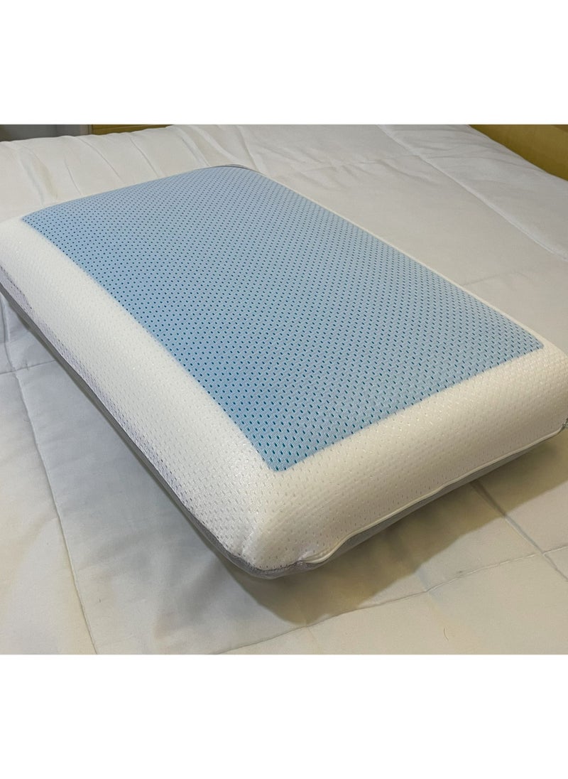 MAXQON Set Of 2-Cool Gel Deluxe Memory Foam Pillow With Cooling Technology and Removable Cover - 60x40x13 cm  - Image 4