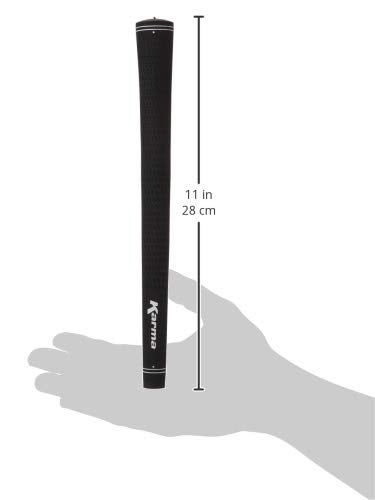 Karma مجموعة قبضة جولف كارما فيلور متوسطة الحجم +1/32" لإعادة تجديد قبضات نوادي الجولف، 13 قبضة مطاطية سوداء لجميع الأحوال الجوية، راحة وأداء متوسط الصلابة، تحكم تقليدي بتصميم مخملي بديل للرجال - Image 3