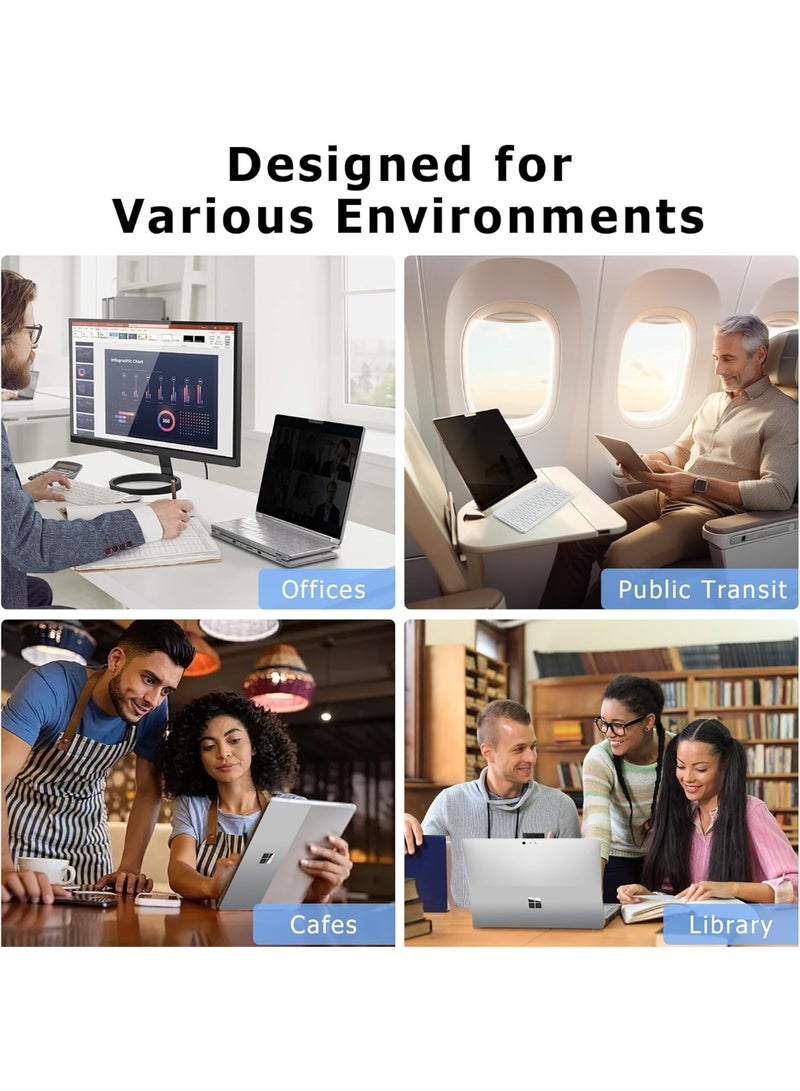 Magnetic Privacy Screen for 12 Inch Surface Laptop Pro 12, Removable Anti Glare Surface Laptop Pro 12 Screen Protector, Blue Light Filter, Anti Spy Easy Install - Image 5