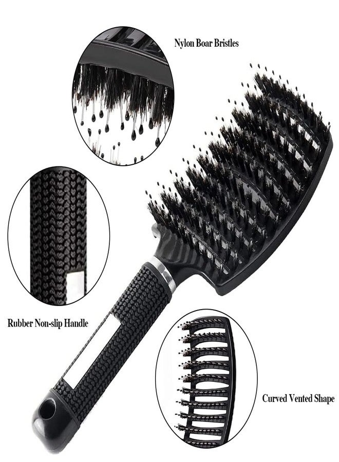 Aozzy Blow-Drying Round Hair Brush Set - Ceramic, Boar Bristle Brush for Women - Thermal Barrel Brush Set, Styling & Roller Brush for Shiny, Smooth and Bouncy Hair - Image 4